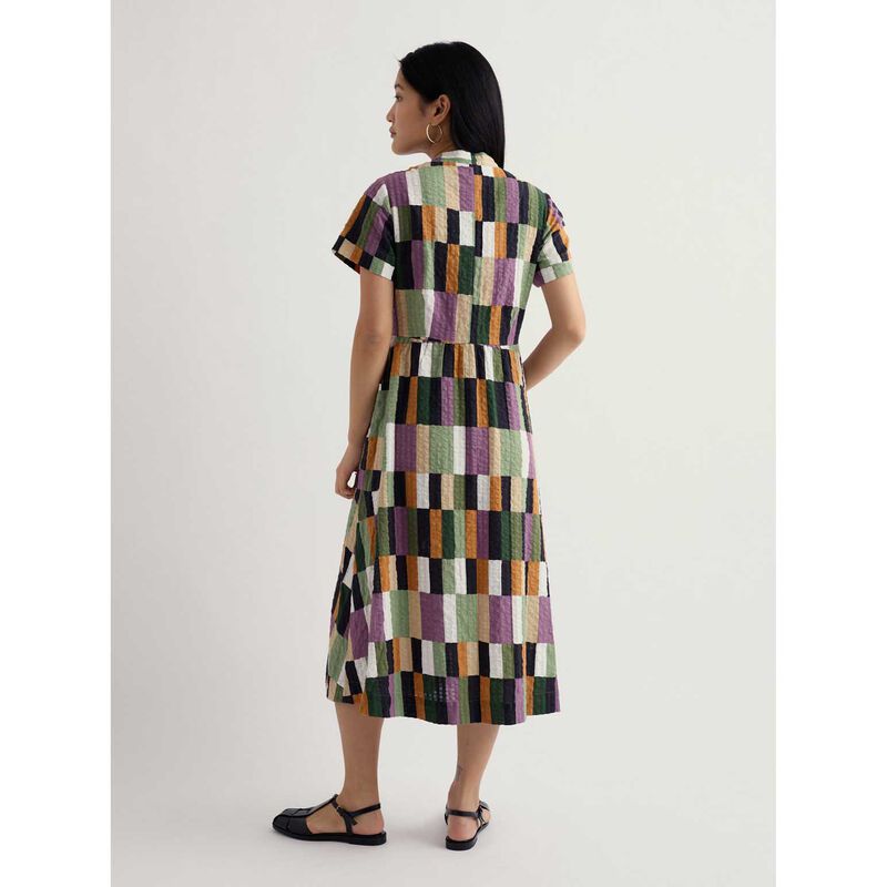Seasalt Cornwall Fowen Shirt Dress Field Colour Dried Basil image number 1